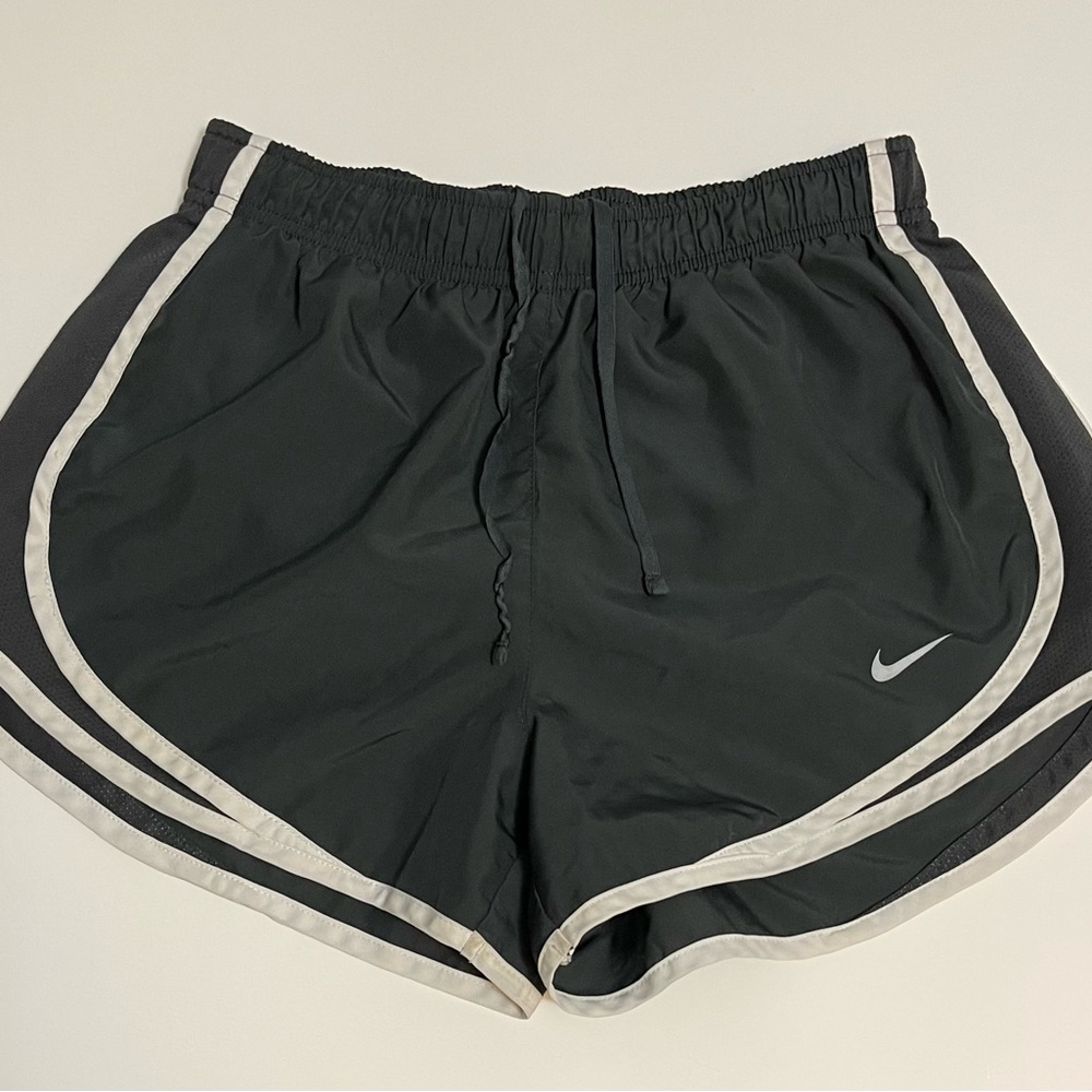 Nike Women's Gray Athletic Shorts with White Trim
